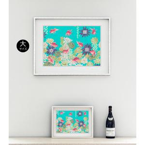 ふるさと納税 アート作品「多肉植物と琉金」(大...の詳細画像1