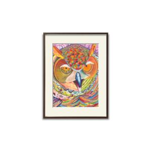 ふるさと納税 アート作品「狙う」（大） 【169012】 絵画 インテリア アート 芸術品 美術品 東京都渋谷区