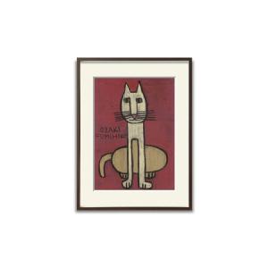 ふるさと納税 アート作品「ねこ」（大）【169014】 絵画 インテリア アート 芸術品 美術品 東京都渋谷区