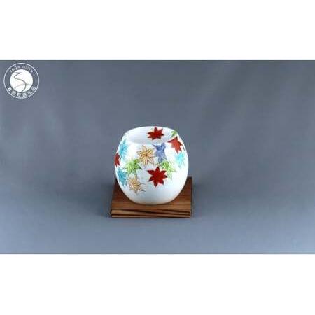 ふるさと納税 有田焼 茶香炉〈紅葉尽し文〉【赤絵白磁硯処 雪月花】手描き 伝統工芸 香炉 赤絵 イン...
