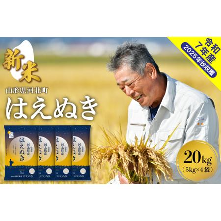 ふるさと納税 【令和7年産米】2025年12月下旬発送 はえぬき20kg（5kg×4袋） 山形県産 ...