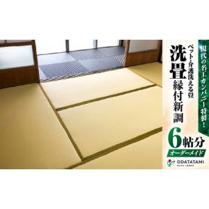 ふるさと納税 現代の名工カンパニー特製！ ペット・介護洗える畳 『 洗畳 』 縁付 新調 （ 畳 1帖 サイズ 6枚 ） K348-013 鹿児島県鹿児島市
