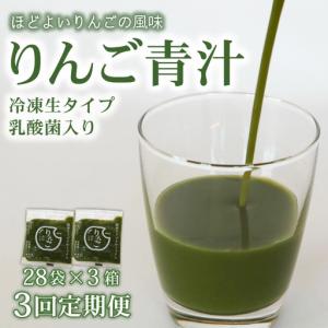 ふるさと納税 【3回定期便】【冷凍生】りんご青汁3箱8.4kg(100g×84袋) 国産 ケール 高知県南国市