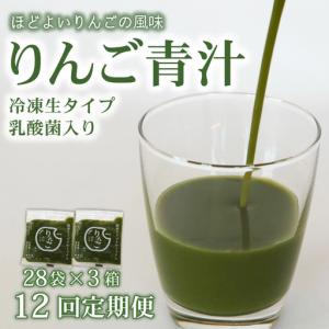 ふるさと納税 【12回定期便】【冷凍生】りんご青汁3箱8.4kg(100g×84袋) 国産 ケール 高知県南国市