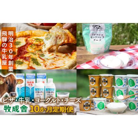 ふるさと納税 【全10回定期便】毎月お楽しみ10か月企画（ピザ・牛乳・チーズ・ヨーグルト）｜乳製品 ...