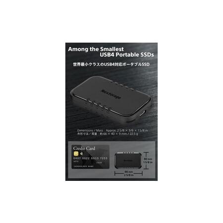 ふるさと納税 PUレザーポーチ（黒）付き USB4 ポータブルSSD　1TB 神奈川県川崎市