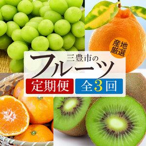 ふるさと納税 【3回定期便】シャインマスカットと デコポン・旬のフルーツ (温州みかん) 香川県三豊市