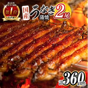 ふるさと納税 10月配送 鰻楽 国産 うなぎ蒲焼 2尾 360g以上 B555-2610 宮崎県新富町