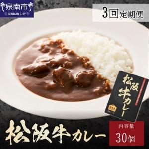 ふるさと納税 松阪牛カレー200g×30個セット 3ヶ月定期便【108A-002】 大阪府泉南市