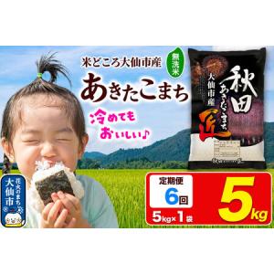 ふるさと納税 《定期便6ヶ月》米 あきたこまち【無洗米】5kg 秋田県大仙市産 精米 令和7年産 秋田県大仙市