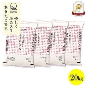 ふるさと納税 【毎月定期便】秋田県産あきたこまち無洗米20kg(5kg×4)全6回【配送不可地域：離島・沖縄県】【4073084】 秋田県大潟村