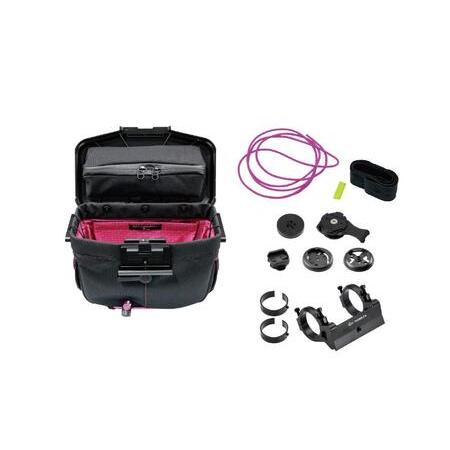 ふるさと納税 [レックマウントプラス] ライドオンバッグ (ブラック/ピンク)＋ハンドルバー専用ベー...