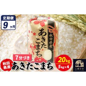 ふるさと納税 《定期便9ヶ月》あきたこまち 20kg【7分づき】令和7年産 秋田県産 こまちライン 秋田県横手市