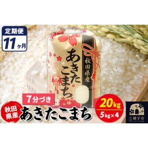 ふるさと納税 《定期便11ヶ月》あきたこまち 20kg【7分づき】令和7年産 秋田県産 こまちライン 秋田県横手市