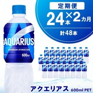 ふるさと納税 【2カ月定期便】アクエリアス 600mlPET×24本(1ケース) K090457 佐賀県基山町