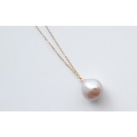 ふるさと納税 びわ湖真珠バロック大珠 ネックレス　K10YG 50cm [JS009] 滋賀県大津市