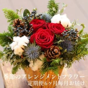ふるさと納税 季節のアレンジメントフラワー　定期便　6ヶ月毎月お届け[FI006] / 花 花束 季節 定期便 生活 記念日 ギフト プレゼント お祝い .. 滋賀県大津市