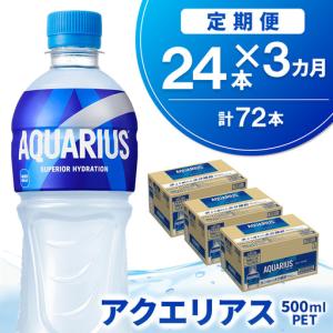 ふるさと納税 【3か月定期便】アクエリアス 500mlPET×24本 K090534 佐賀県基山町