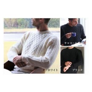 ふるさと納税 セーター メンズ ニット アラン...の詳細画像1