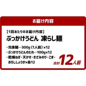 ふるさと納税 【12ヶ月定期便】ぶっかけうどん...の詳細画像2