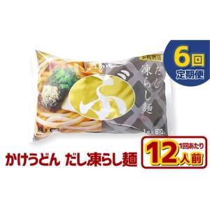 ふるさと納税 【6ヶ月定期便】かけうどん だし凍らし麺 12人前×6回 うどん 麺類 麺 冷凍 ぶっかけうどん タレ つゆ 岡山県 倉敷市 岡山県倉敷市