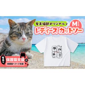 ふるさと納税 【 奄美 の 保護猫支援 （ 保護猫 フード 10日分 ）】 ＋ レディース カットソー A071-011 服 洋服 レディース 保護猫プロジェク.. 鹿児島県奄美市