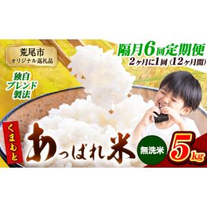 ふるさと納税 【6回隔月定期便】【2ヶ月に1回届く】熊本県産 くまもとあっぱれ米 無洗米 ブレンド米 5kg 熊本県産 ふるさと納税 精米 米 こめ .. 熊本県荒尾市