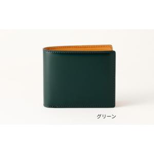 ふるさと納税 [bell la bell] コードバン 二つ折り財布（カラー：グリーン）_0170-003-T05-3 東京都台東区