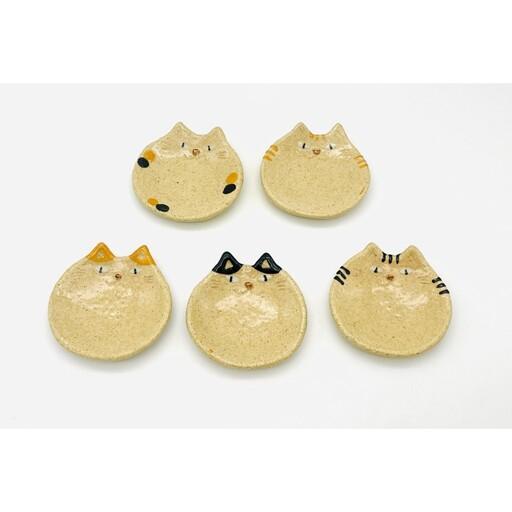 ふるさと納税 猫小皿5枚セットBASIC【716】_HA1725 福岡県宗像市