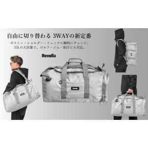 ふるさと納税 【グレー】【撥水/大容量】3WAYスクエアボストンリュック REVOLLA 静岡県牧之原市