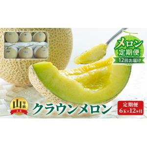 ふるさと納税 【メロン定期便】クラウンメロン 『山等級』6玉詰【 12か月連続】 山級 フルーツ 果物 12ヶ月 静岡県森町