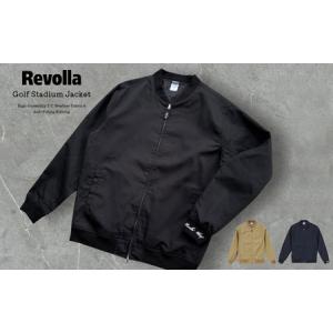 ふるさと納税 【ネイビー】 Revolla ゴルフスタジアムジャケット 高耐久T/Cウェザー＆毛玉レスリブ仕様 5サイズ 3色 選べる S M L XL XXL 静岡県牧之原市