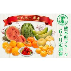 ふるさと納税 【 6か月 連続 定期便 】 熊本県 フルーツ 6ヶ月 定期便 果物 くだもの 旬 いちご 柑橘 スイカ メロン 柿 梨 熊本県