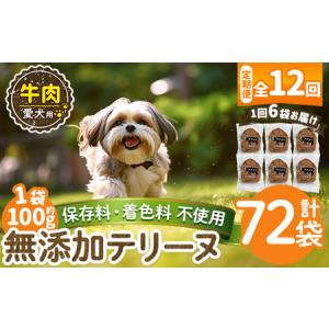 ふるさと納税 a1055-F 【12回定期便】＜保存料・着色料 不使用＞愛犬用無添加牛テリーヌ6袋×12回(1袋約100g・合計約7.2kg)【Nフードサー.. 鹿児島県姶良市