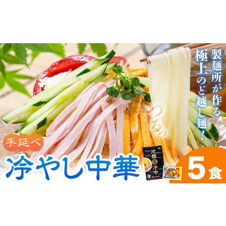 ふるさと納税 冷やし中華 5食セット(麺80g×5束、スープ5袋) 《30日以内に出荷予定(土日祝除...