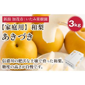 ふるさと納税 【2026年先行予約】【家庭用】新潟県産 あきづき梨 3kg（7〜11玉）《9月上旬以降発送》 和梨 なし ナシ 果物 フルーツ 新潟県産 加.. 新潟県加茂市