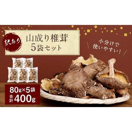 ふるさと納税 015-1047x3 訳あり 山成り 椎茸 400g（80g×5袋） 大分県豊後大野市