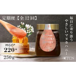 ふるさと納税 【定期便全12回】マヌカハニー MGO220＋ 250g インカナムマヌカハニー・T142 愛知県西尾市
