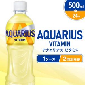 ふるさと納税 【2回定期便】アクエリアス ビタミン PET 500ml×24本×2回 合計48本 2ヶ月 水分補給 スポーツ飲料 清涼飲料水 常温 AQU.. 宮崎県えびの市