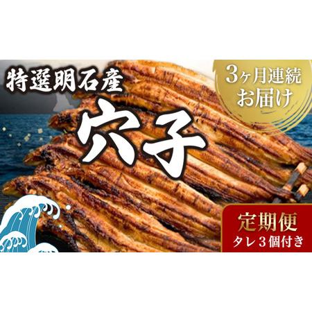 ふるさと納税 【3ヵ月連続お届け】特選明石産炭焼き穴子（タレ3個付き）[ 定期便 ] うなぎ 鰻 魚...