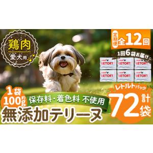 ふるさと納税 a1086-I 【12回定期便】＜保存料・着色料 不使用＞愛犬用無添加テリーヌ レトルトパック 鶏テリーヌ6袋×12回(1袋約100g・合.. 鹿児島県姶良市