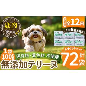 ふるさと納税 a1088-I 【12回定期便】＜保存料・着色料 不使用＞愛犬用無添加テリーヌ レトルトパック 鹿テリーヌ6袋×12回(1袋約100g・合.. 鹿児島県姶良市