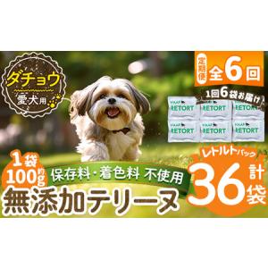 ふるさと納税 a1090-H 【6回定期便】＜保存料・着色料 不使用＞愛犬用無添加テリーヌ レトルトパック ダチョウテリーヌ6袋×6回(1袋約100g.. 鹿児島県姶良市