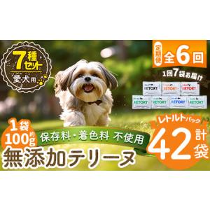 ふるさと納税 a1091-E 【6回定期便】＜保存料・着色料 不使用＞愛犬用無添加テリーヌ レトルトパック 7種セット 7袋×6回(1袋約100g・合計.. 鹿児島県姶良市