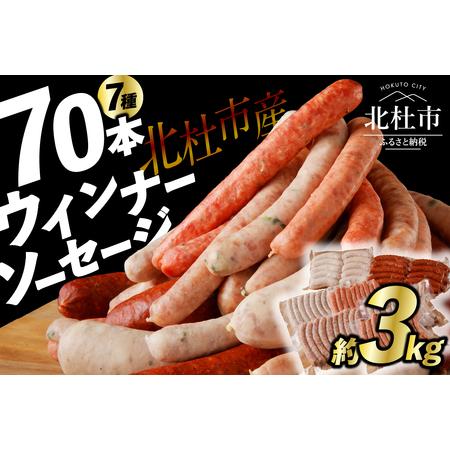 ふるさと納税 ウインナー・ソーセージ 業務用詰合せセット 70本 総重量約3kg【ウインナー シポラ...