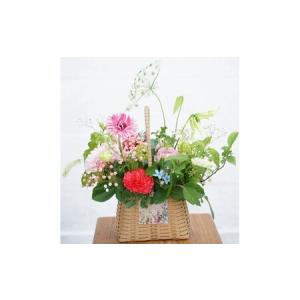ふるさと納税 【3回定期便】季節の生花バスケットフラワーM / お花 フラワー アレンジメント バスケットフラワー そのまま飾れる 作家 手作り カ.. 高知県高知市