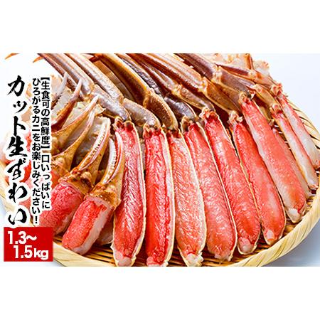 ふるさと納税 【生食可】カット済み生ずわいがに1.3〜1.5kg×1P 刺身 鮮度 北海道 根室 ず...