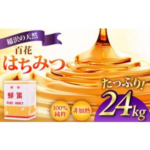 ふるさと納税 百花はちみつ（一斗缶24kg） / はちみつ 国産 非加熱 純粋 蜂蜜 天然 ハチミツ / 稲沢市 / 椿園株式会社[BMBI006] 愛知県稲沢市