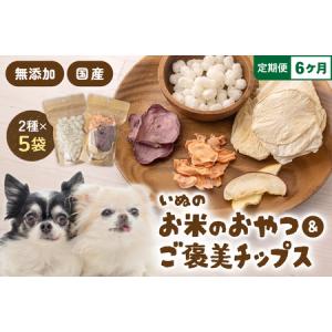 ふるさと納税 【6ヵ月定期便】いぬのお米のおやつ25g×3袋 いぬのご褒美チップス20g×2袋 ペットフード 犬 無添加 おやつ 美味しい ご褒.. 北海道留萌市