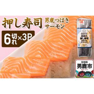 ふるさと納税 押し寿司 男鹿・秋田の地魚×男鹿産あきたこまち あきた押し寿司 男鹿つばきサーモン 冷凍 秋田 男鹿市 秋田県男鹿市
